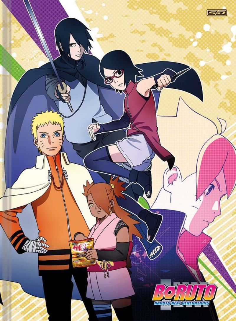 Caderno Naruto Desenho Animes Mangás Brochura 2 Unidades